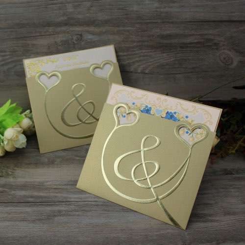 Gold Wedding Invitation Pocket Invitation Cheap Card Wholesale
